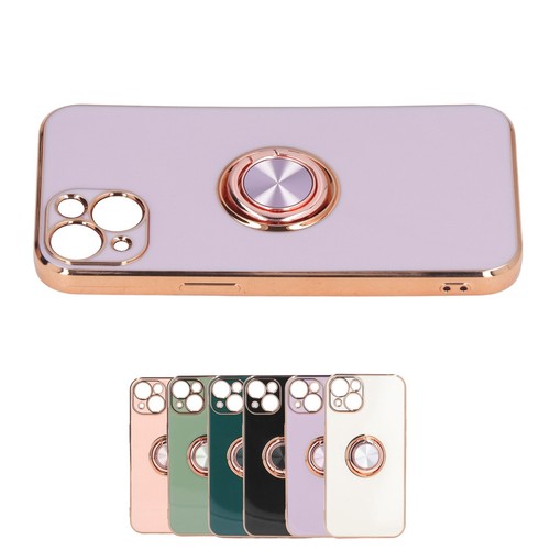 Mobile Phone Case For 13 With Rose Gold Glitter Plated Ring Stand Ult EOM - Photo 4 sur 21