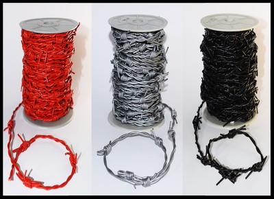 Leather fake barbed wire Copper//Rust Coloured