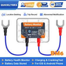 BM6 Bluetooth 12V Battery Health Monitor Abnormal Alarm Battery Tester Analyzer