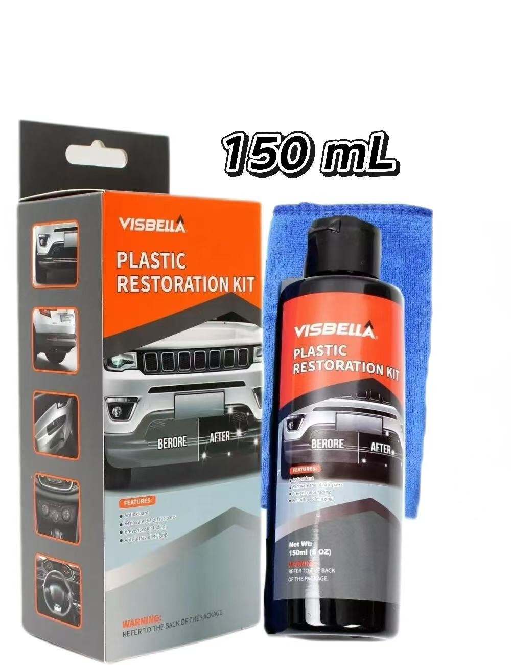 150 ML Plastic Restorer Auto Polish Repair Coating Renovator Car Cleaning Care