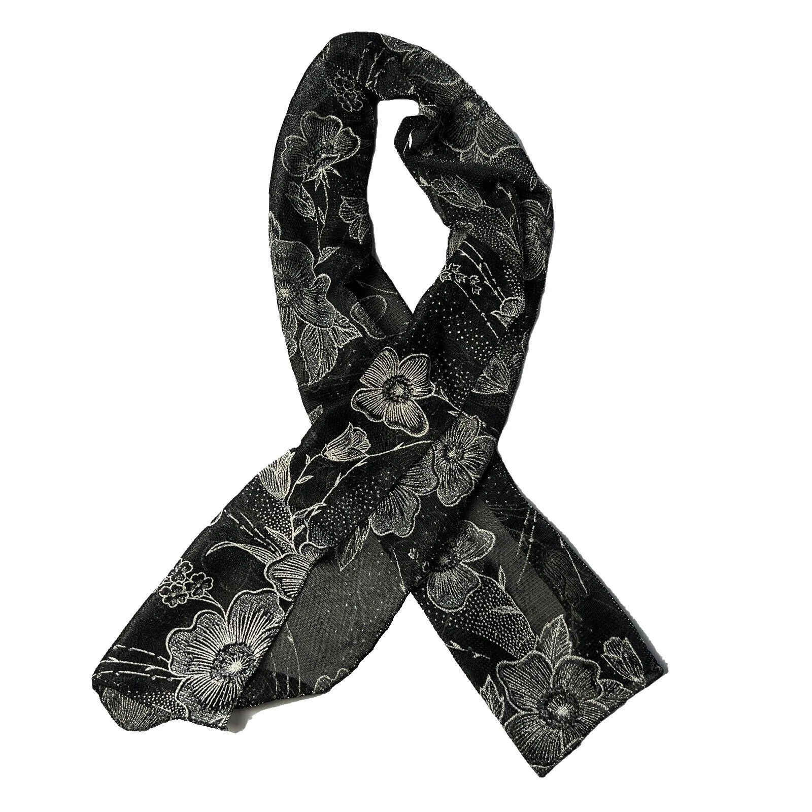 Scarf Black Vintage Scarves & Wraps