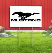 Mustang Indoor Outdoor Yard Sign with metal stakes