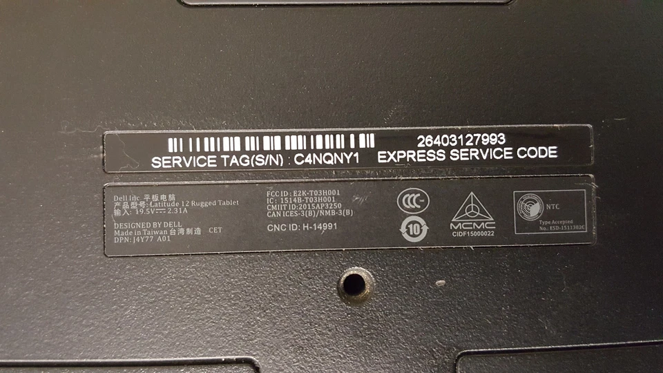 Dell Latitude 12''  7202 M-5Y71,  1.2GHZ 8GB 256GB Tablet Win10Pro, Battery 90,C - Image 3 of 4