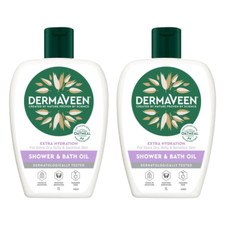2xDermaVeen Extra Hydration Shower Bath Oil 1L for Dry, Itchy  Sensitive skin