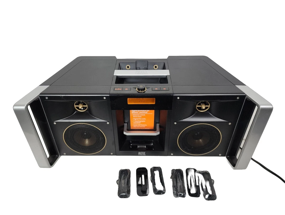Altec Lansing IMT 800 inMotion Boombox iPod iPhone Android AUX IN FM Radio