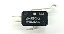 Mulon VM-21PDM3 ,SPDT- ON-(ON)Simulated Roller Lever micro switch 15A @ 250 V AC