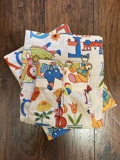 Vintage Raggedy Ann and Andy ABC Nursery 2 Curtain Panels 45x42.5 Each