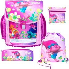 STYLEX - Schulranzen-Set Trolls rolls Schulranzen-Set 4-teilig – Leicht, Sicher 