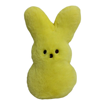 Peeps Bunny Plush 8'' Rabbit Easter Yellow Stuffed Animal Easter Toy 