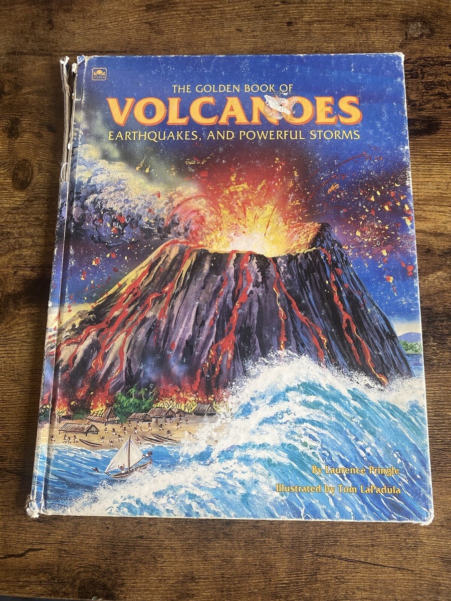 Vintage 1992 The Golden Book Of Volcanoes Earthquakes Storms