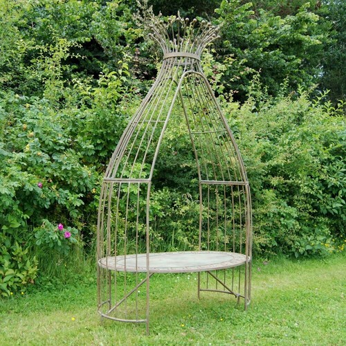Metal Garden Arch Shabby Chic Pergolas and Bench Rust Garden Arbour