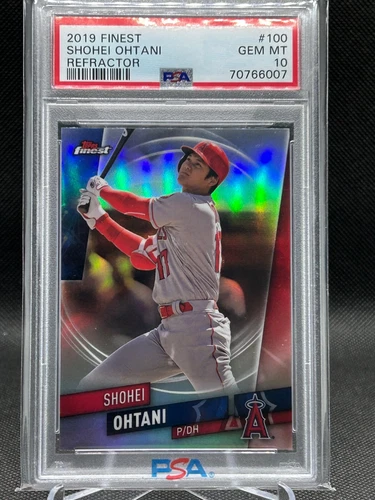 Shohei Ohtani 2019 Topps Finest Refractor PSA 10 Gem Mint Card #100