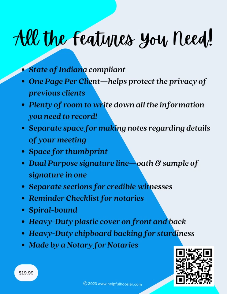 Notary Public Journal/Logbook - One Page Per Client - Spiral Bound (NEW) - Image 4 of 4