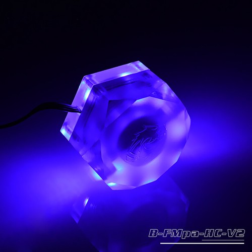 Bykski B-FMpa-HC-V2 G1/4' 2-Way 2 Holes Flow Indicator Flow Meter A-RGB Light - Photo 14/20
