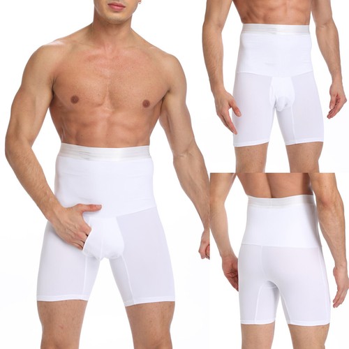 2x Men Compression High Waist Boxer Shorts Tummy Slim Body Shaper Girdle Panties - Picture 19 of 23