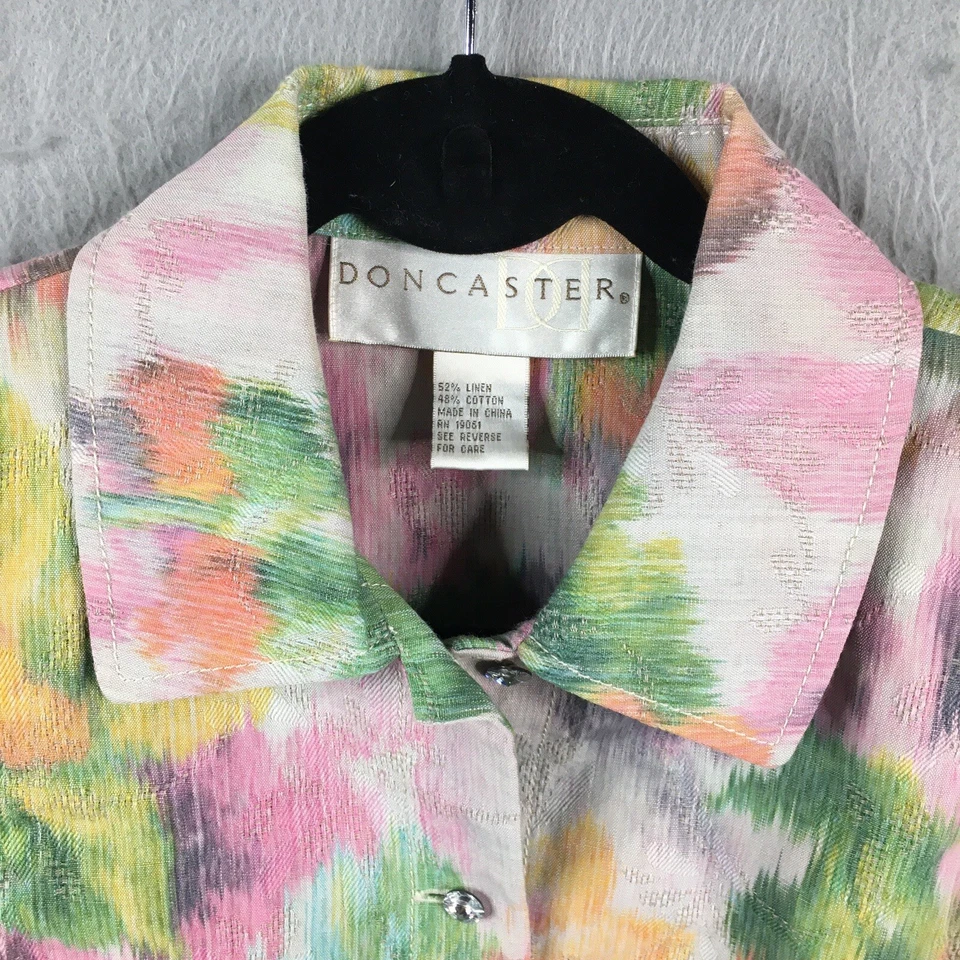 Chaqueta Doncaster Mujer 6 Acuarela Abstracto Pastel Estilo Monet Artístico Arco Iris Foto 3 de 4