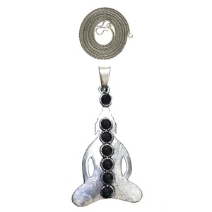 Black-Onyx-Gemstone-925-Sterling-Silver-Plated-Ethenic-Budha-Pendant-With-Chain