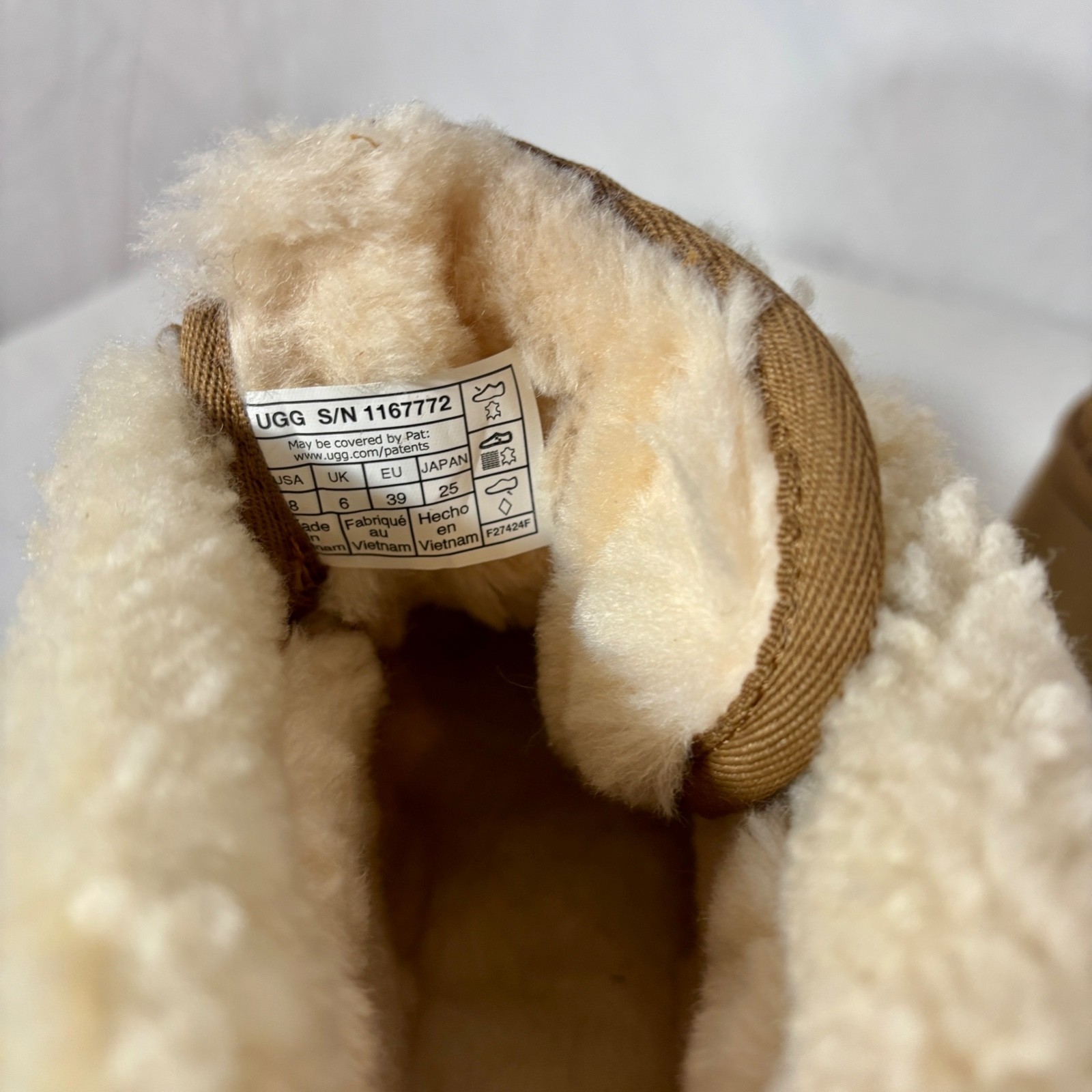 NEW UGG Classic New Heights Lace Up Wool SheepSkin Chestnut Suede Boot US 8/UK 6 image 7