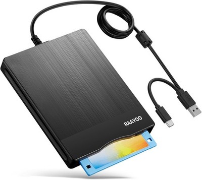 Floppy Disk Reader 3.5 Inch USB Floppy Disk Drive External 3 1/2 Floppy Disc Rea