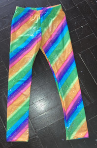 City Threads Size 6 Rainbow Sparkle Leggings Pants Girls Colorful -Free Shipping