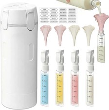 4-in-1 Travel Dispenser Bottle, 4 Pump Travel Bottle Set with 4 Wide-Mouth