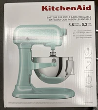 KitchenAid KSM55SXTXIC 10 Speed 5.5qt Bowl Lift Mixer - Ice Blue NEW!