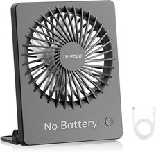 Mini Ventilador de Escritorio Alimentado por USB Portátil Pequeño Personal Mini, Negro
