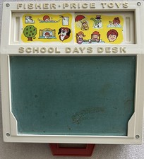 Original 1972 Fisher Price School Days Portable Play Desk Vintage