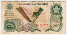1990 Yugoslavia 200 Dinara 8094577 Paper Money Banknotes Currency