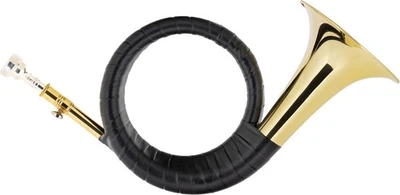 Cor de Chasse Trompe Cuivre Trompette Instrument a vent Tonalite Sib Set Housse - Photo 1/4