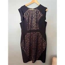 Adrianna Papell Lace-Panel Sheath Dress