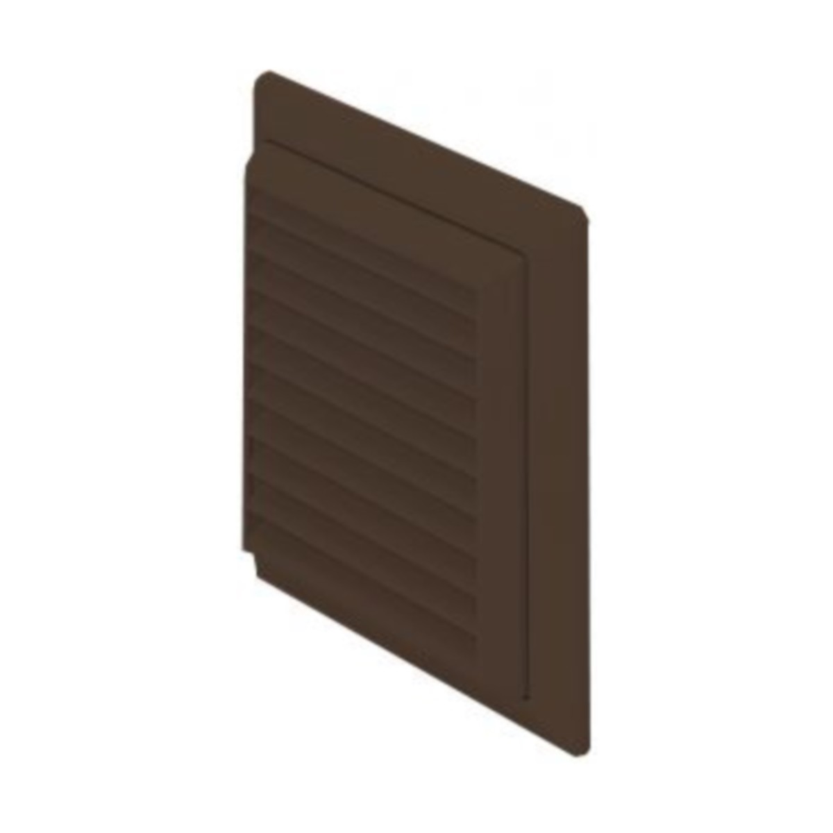 Domus 100mm Louvred Grille Brown c/w Flyscreen & Round Spigot