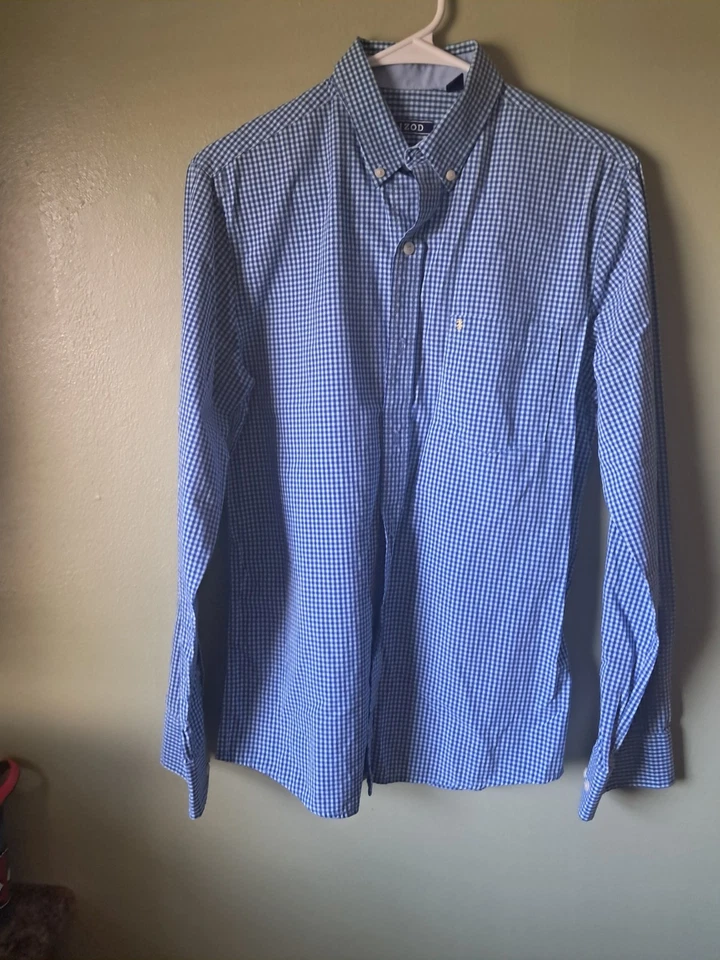 Men's Izod Fleece Vest & Longsleeve Woven Shirt Size Small A41 - Image 3 of 4