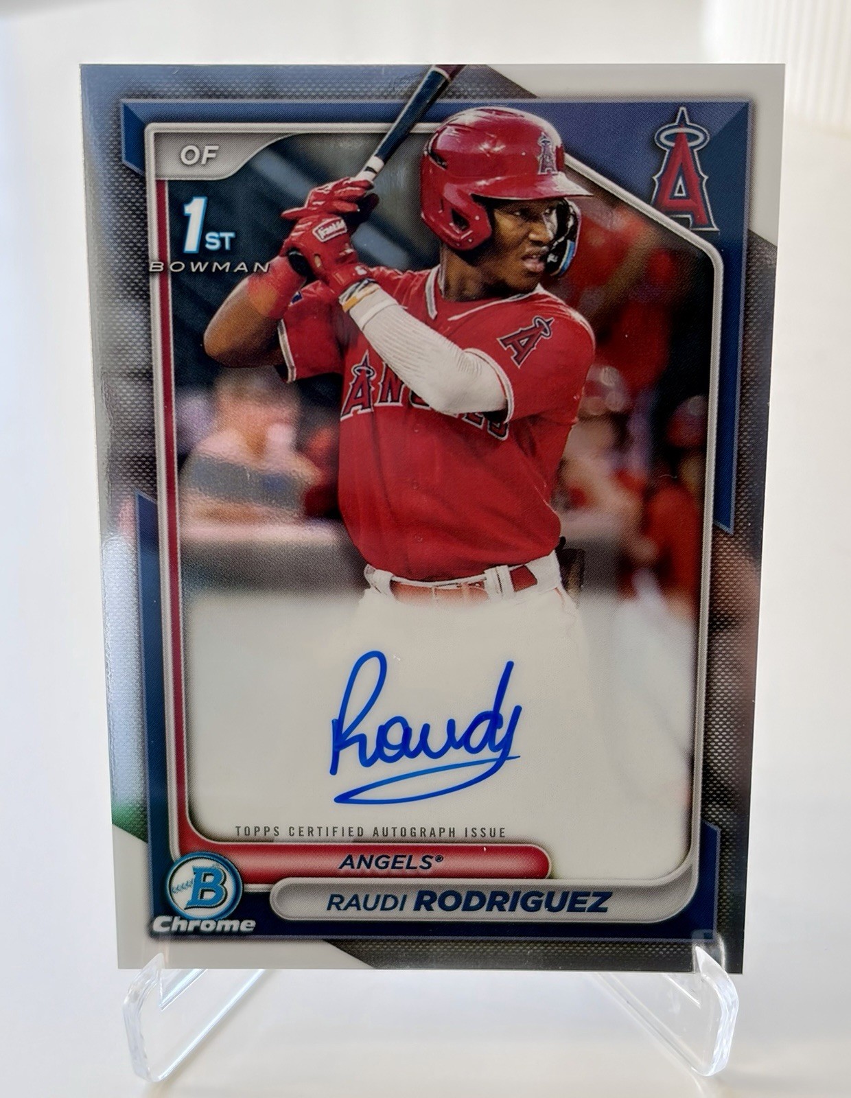 2024 Bowman Chrome - Raudi Rodriguez - 1st Prospect Auto - Los Angeles Angels