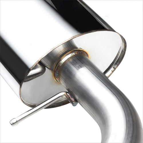 4'' ROUND TIP MUFFLER CATBACK EXHAUST SYSTEM FOR 88-91 CIVIC 4DR SEDAN SOHC 1.5L - 第 4/5 張圖片