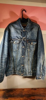 Levi's Denim Trucker Jacket Men's  2XL Jean Jacket Red tab