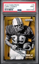2014 Panini Prizm Football Larry Csonka #15 Gold Prizm /10 PSA 9 Dolphins