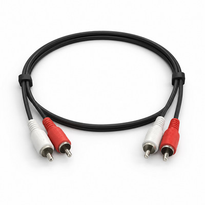 2 RCA Male to 2 RCA Male Audio Cable - 6ft / 12ft / 25ft / 50ft