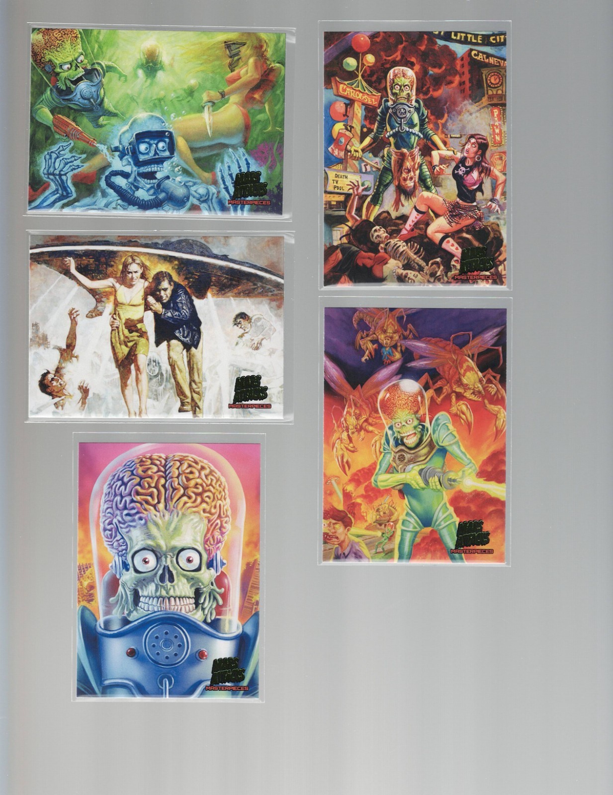 2013 Topps Mars Attacks Invasion MASTERPIECES 5 Card Insert Set