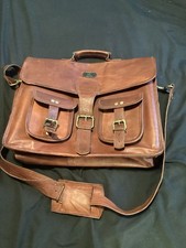 leather briefcase mens vintage