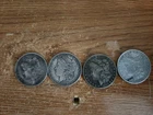 4 Morgan Silver Dollars Lot $1 Coins 0.9 Fineness
