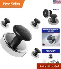 Ceramic Round Base Magnet with Knob Pack - Heavy-Duty Strong Magnets with Kno...
