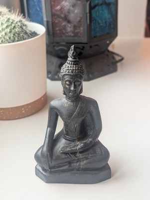 Sitzende Buddha-Figur 14 cm (Bhumisparsha-Mudra) Asien Deko Budhha