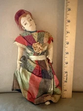 Vintage 9" Novelty Doll w/ Jewelry And Filled Cloth Body
