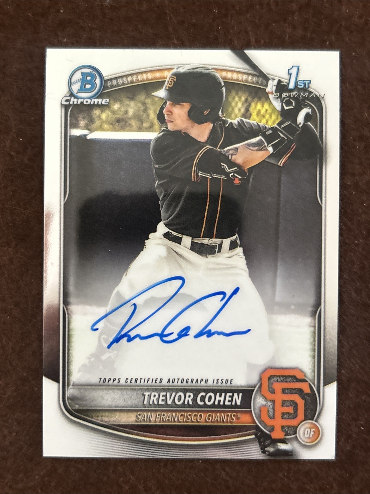 2025 Bowman Draft Trevor Cohen Chrome Auto Autograph 1st Prospect #CPA-TC Giants