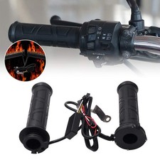12V Heated Motorcycle Grips 22mm (7/8") Adjustable Temperature Handlebar Heaters