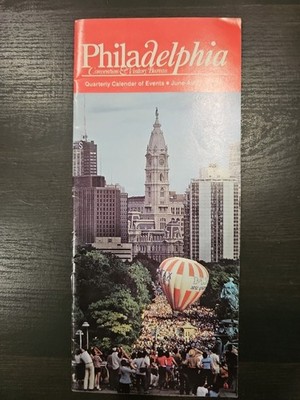 1985 Philadelphia PA Event Calendar Visitors Bureau Vintage Travel Booklet