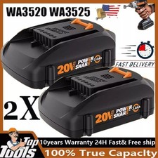 2PACK For WORX 20V 3.5AH MAX Extend Lithium-Ion Battery WA3525 WA3575 WA3520 SET