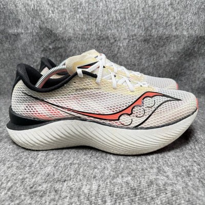 Saucony Endorphin Pro 3 Mens 10 White Black ViZiRed Carbon Race S20755-85