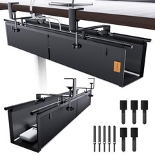 Under Desk Cable Management Tray No Drill Cable Ties Included Eco-Friendly Canva